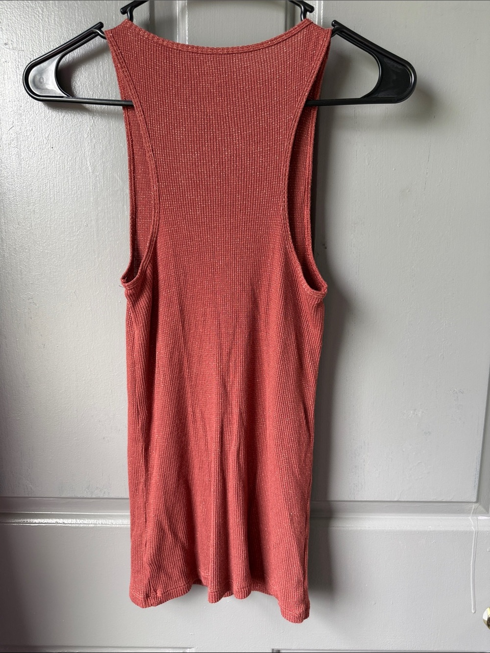 aerie Rust Ribbed Henley Tank - Picture 4 of 4